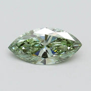 1.00 Ct Vivid green Marquise cut lab grown diamond with vivid color brilliance and elegant modern luxury