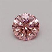 0.30 Ct fancy vivid pink round cut lab grown diamond with brilliant sparkle and elegant fine jewelry appeal