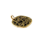 Gold nugget necklace with bold textured luxury jewelry design