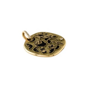 Gold nugget necklace with bold textured luxury jewelry design
