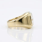 Big diamond ring with brilliant oversized gemstone and luxury finish