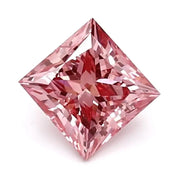 1.03 Ct vivid pink princess cut lab grown diamond with bright color, stylish loose stone for modern jewelry