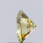 fancy yellow colour diamond round brilliant fancy yellow lab grown diamond for light grey background