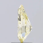 intense yellow colour diamond pear fancy intense yellow lab grown diamond si1 light grey background
