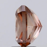 vivid brownish orange colour diamond radiant shape cognac orange-brown lab created diamond loose gemstone.