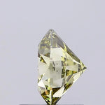 fancy yellow colour diamond round fancy yellow certified lab grown diamond light grey background