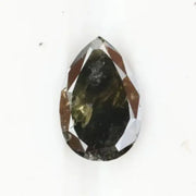 0.75Ct Black And BrownGrey Colour Diamond Pear Shaped Diamond Use For Custom Jewelry 