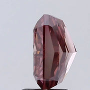 deep brownish pink colour diamond radiant cut deep brownish pink lab grown diamond