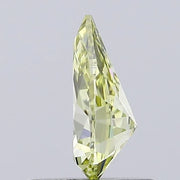 fancy greenish yellow colour diamond pear cut yellow lab grown diamond loose gemstone.