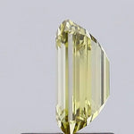 fancy yellow colour diamond emerald Cut Fancy Yellow Lab Grown Diamond VVS2