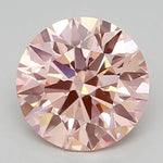 1.51 Ct Fancy Vivid Pink Round Cut Lab Grown Diamond Ultra Rare Luxury Brilliant Sparkle