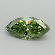 0.50 Ct Marquise Cut Fancy Vivid Green Lab Grown Diamond Elegant Premium Fine Jewelry Sparkle