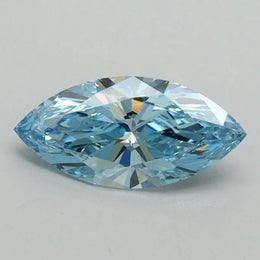 1.00 Ct Fancy Vivid Blue Marquise Lab Grown Diamond Bold Romantic Luxury Brilliant Shine