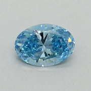 0.50 Ct Fancy Vivid Blue Oval Lab Diamond Intense Color Luxury Masterpiece Sparkle