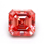 1.64 Ct vivid pink emerald cut lab grown diamond with step cut facets, elegant loose stone for luxury jewelry