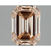 2.02 Ct Fancy Orange Pink Emerald Cut Lab Grown Diamond Premium Engagement Luxury Sparkle