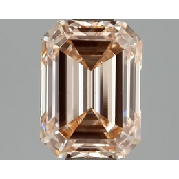 2.02 Ct Fancy Orange Pink Emerald Cut Lab Grown Diamond Premium Engagement Luxury Sparkle
