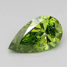 1.63 Ct Pear Cut Fancy Vivid Green Lab Grown Diamond Striking Luxury Fine Jewelry Brilliance