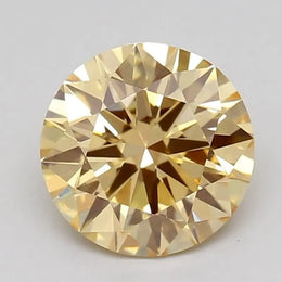 1.03 Ct Fancy Yellow Round Cut Lab Grown Diamond Bright Classic Elegant Sparkle