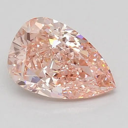 2.02 Ct pear cut fancy vivid pink lab grown diamond with vibrant color and brilliant sparkle 