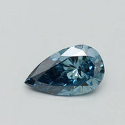 0.30 Ct fancy vivid blue pear cut lab grown diamond with vibrant color and sparkle for custom jewelry design