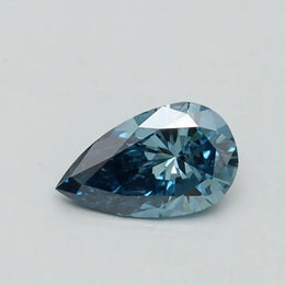 0.30 Ct fancy vivid blue pear cut lab grown diamond with vibrant color and sparkle for custom jewelry design