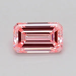 0.91 Ct Fancy Intense Pink Emerald Cut Lab Grown Diamond Elegant Modern Jewelry