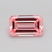 0.91 Ct Fancy Intense Pink Emerald Cut Lab Grown Diamond Elegant Modern Jewelry