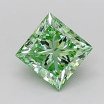 Elegant 1.5 Ct Fancy Vivid Green Lab Grown Princess Cut Diamond for Timeless Jewelry