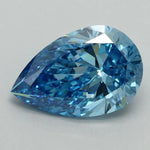 Elegant 4.02 Ct Fancy Vivid Blue Pear Cut Lab Grown Diamond for Timeless Luxury Jewelry