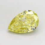 Subtle Radiance 2.30 Ct Fancy Yellow Pear Cut Lab Grown Diamond Elegant Modern Jewelry