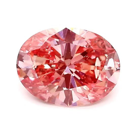 1.01 Ct intense pink oval cut lab grown diamond with rich color, brilliant loose stone for luxury engagement jewelry