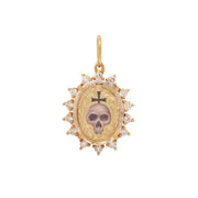 diamond cross pendant with religious gold pendant craftsmanship and sparkling halo diamond pendant details.