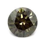 1.05 Ct round cut dark green lab grown diamond, stunning loose stone for luxury jewelry