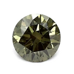 1.01 Ct dark green round cut lab grown diamond, rare loose stone for engagement rings and fine jewelry
