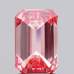 vivid pink colour diamond emerald Cut Fancy Vivid Pink Lab Grown Diamond