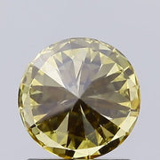 fancy yellow colour diamond round brilliant fancy yellow lab grown diamond for light grey background