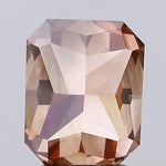 vivid brownish orange colour diamond radiant shape cognac orange-brown lab created diamond loose gemstone.