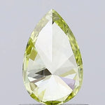 fancy greenish yellow colour diamond pear cut yellow lab grown diamond loose gemstone.