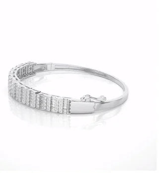 Stunning 14k White Gold Plated Promise Bracelet