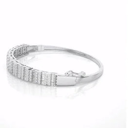 Stunning 14k White Gold Plated Promise Bracelet