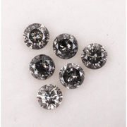 round cut natural salt and pepper diamond and wedding band collection