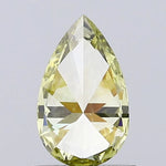 greyish yellow colour diamond pear-cut yellow lab-grown diamond loose gemstone.
