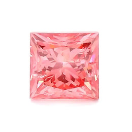 0.90 carat princess cut intense pink lab grown diamond ring with vivid fancy color and brilliant sparkle, elegant luxury engagement jewelry for women