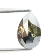 0.75Ct Black And BrownGrey Colour Diamond Pear Shaped Diamond Use For Custom Jewelry 