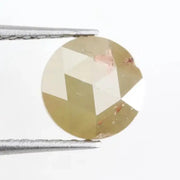 0.82ct Yellow Colored Diamond Loose Round Brilliant Cut Diamond For Custom Jewelry