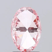 fancy vivid pink  colour diamond oval fancy vivid pink lab grown iamond vs2