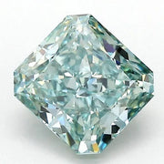 1.09 Ct vivid green radiant cut lab grown diamond with intense color, brilliant loose stone for custom jewelry