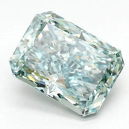 2.72 Ct radiant cut vivid green lab created diamond with vibrant color, luxury loose stone for fine jewelry