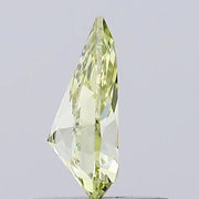 fancy greenish yellow colour diamond pear cut yellow lab grown diamond loose gemstone.